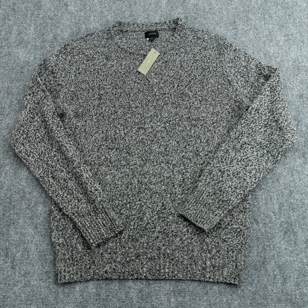 J Crew Sweater Men Small Heather Rugged Merino Wool Blend Crew Neck Pullover NEW